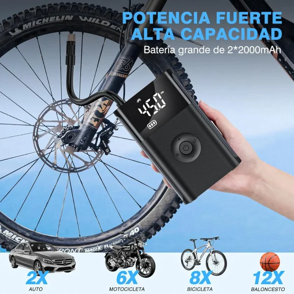 Compresor Portatil Recargable 150PSI Carsun