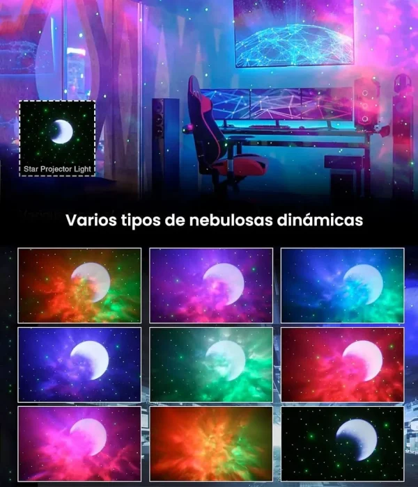 Lampara proyector + Parlante Astronauta control remoto YH-001