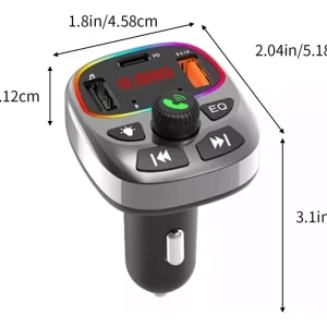 Modulador Carro Transmisor Fm Bluetooth Doble Puerto Usb 25w