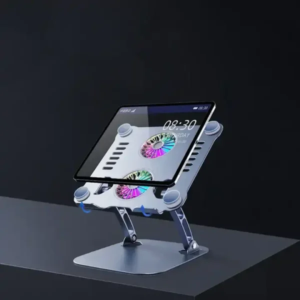 Soporte Computador Reclinable Aluminio Con Ventilador T619 (3)