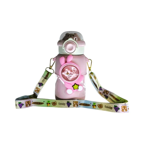 Termo Infantil Cute Bunny con Correa Ajustable - 500 ml